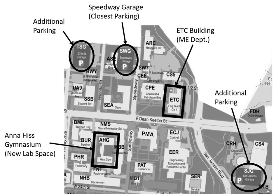 Map of UT campus